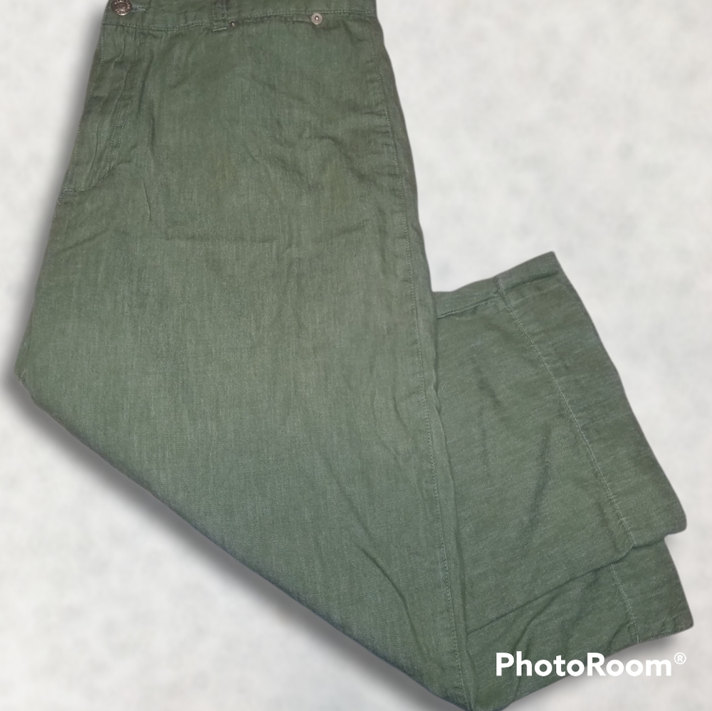 Mountain Lake Olive Green Cotton Capris Vintage Womens size 16
